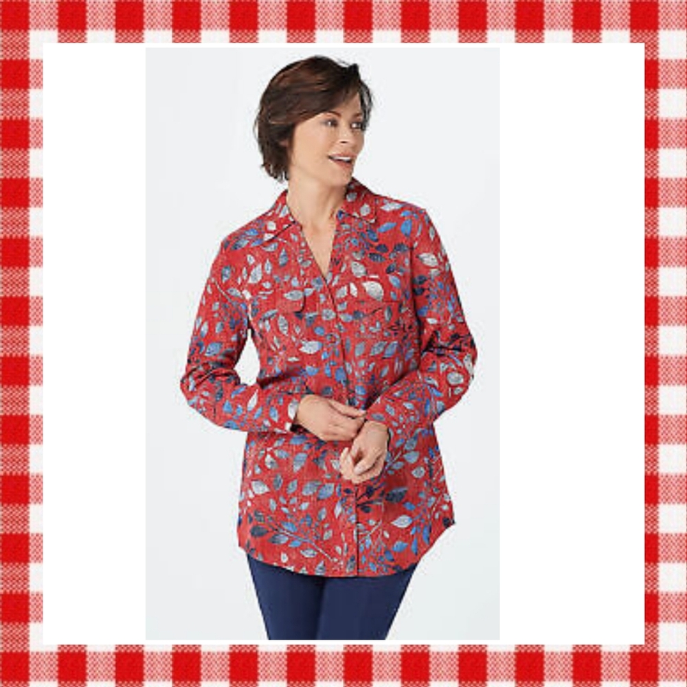 Denim & Co Blouse Size Large